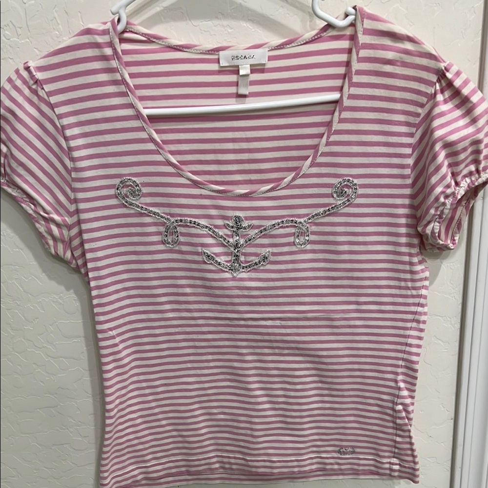 Pink Striped Desigual Women's Top